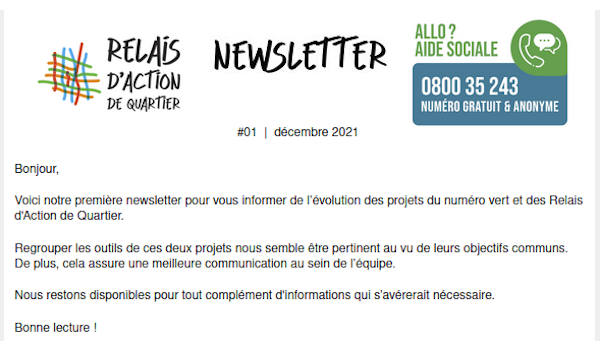 La newsletter est arrivée !